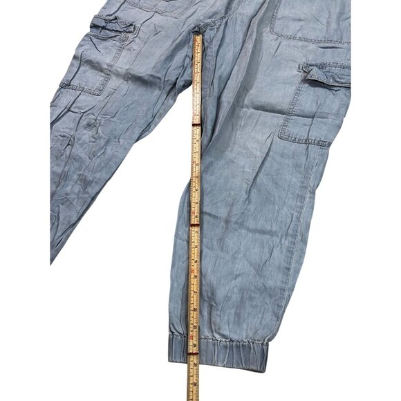 Rewash Mens XL Casual Cargo Pants Blue - Picture 7 of 9